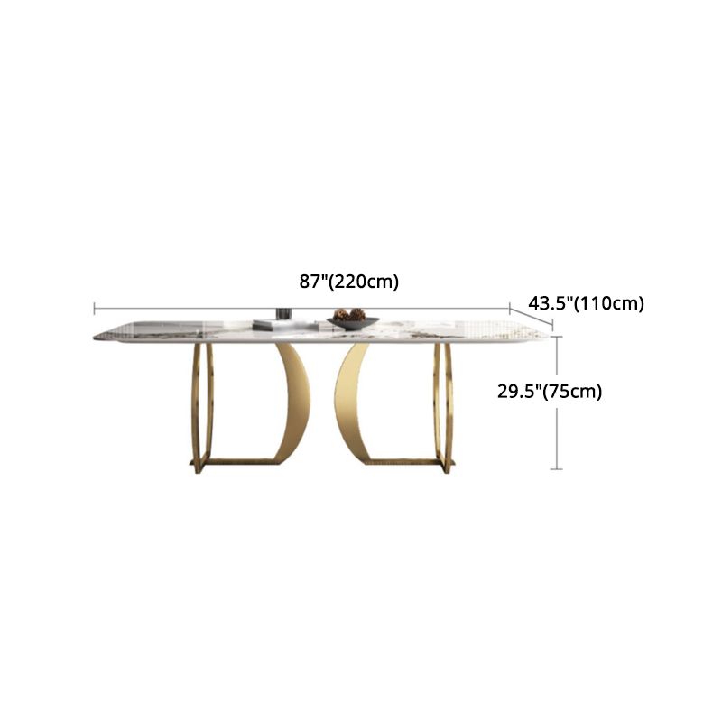 Designer Style Sintered Stone Top Dining Set Rectangle 1/2/5/7 Pieces Dining Table Set