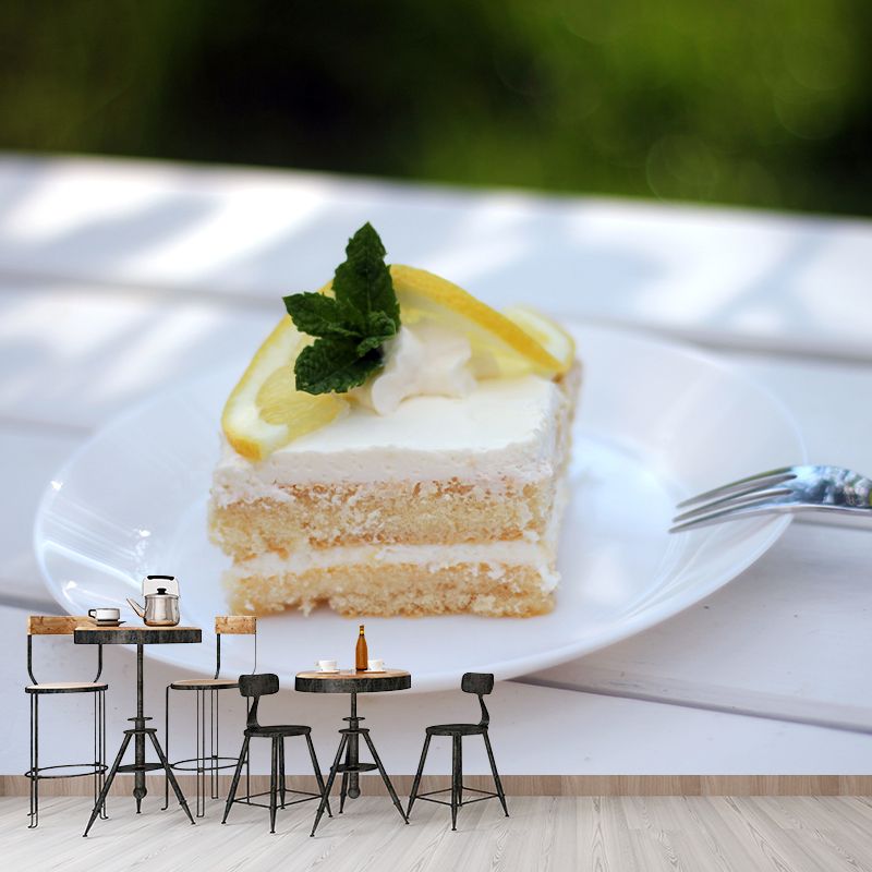 Modern Dessert Shop Wall Decor Stain Resistant, Personalized Size Available