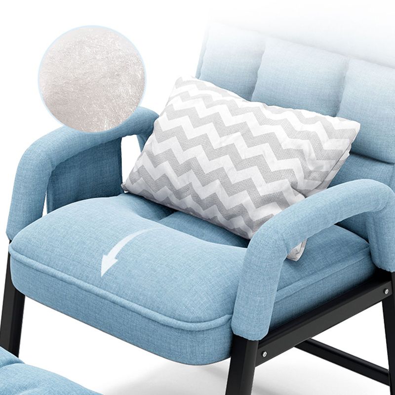 Linen Blend Convertible Chair with Storage for Apartment Chair