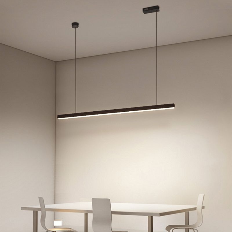 Luz colgante colgante de metal ligero de isla simple moderna para sala de estar para sala de estar