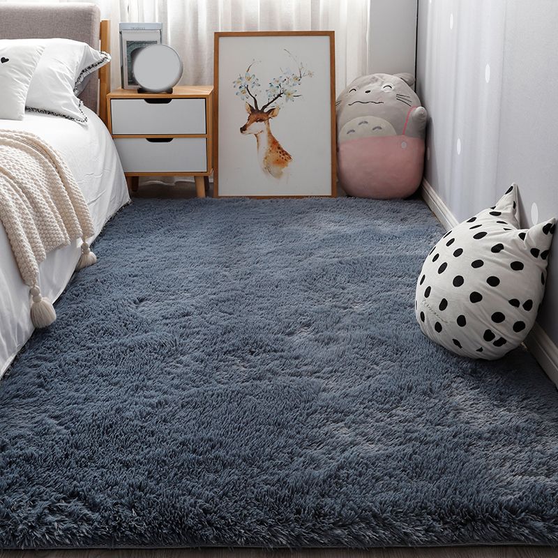 Multi Colored Bedroom Rug Casual Solid Colored Indoor Rug Polypropylene Non-Slip Backing Easy Care Area Carpet