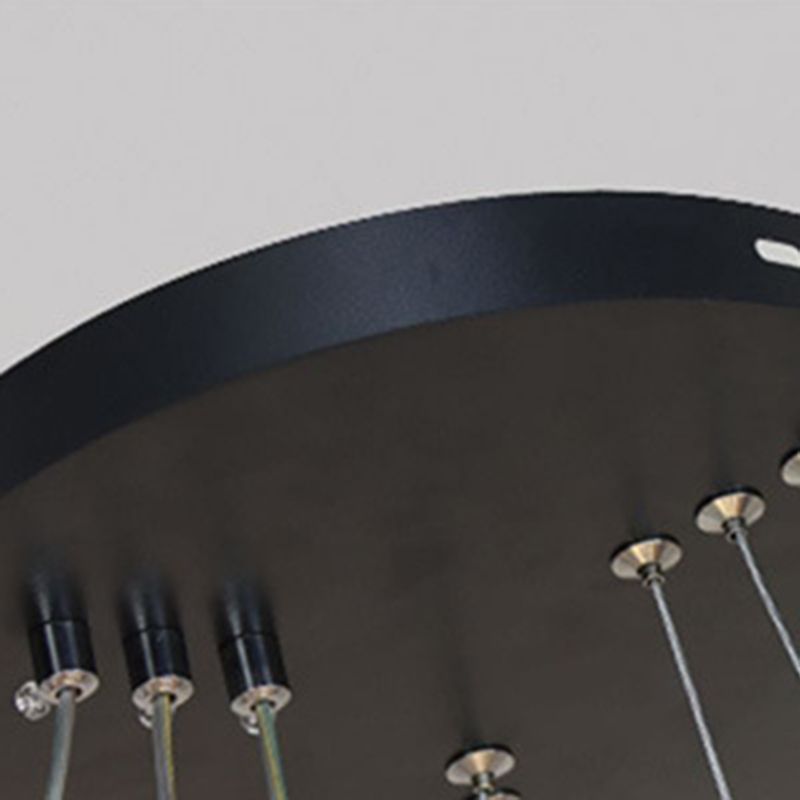 Orbicular Living Room Chandelier Lamp Metal LED Minimalist Suspension Pendant Light