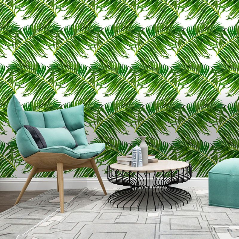 Tropical Palm Tree Wall Art Guest Room Minimalist Wallpaper Roll, Easy to Remove, 29.1 sq ft.