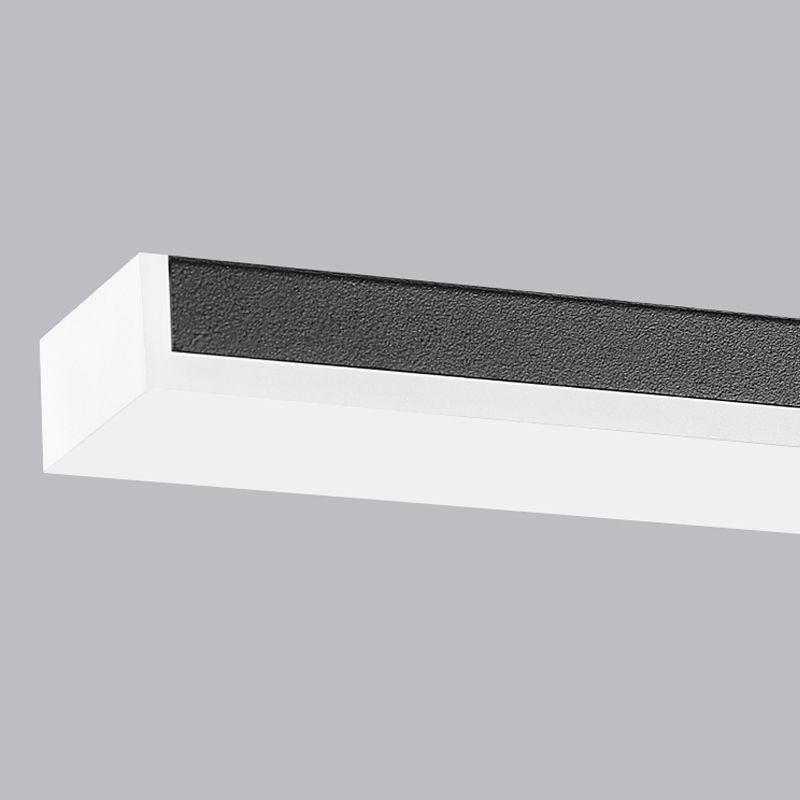 Iluminación de pared de sombra lineal de metal estilo moderno de 1 luces de montura de pared de espejo de 1 luces
