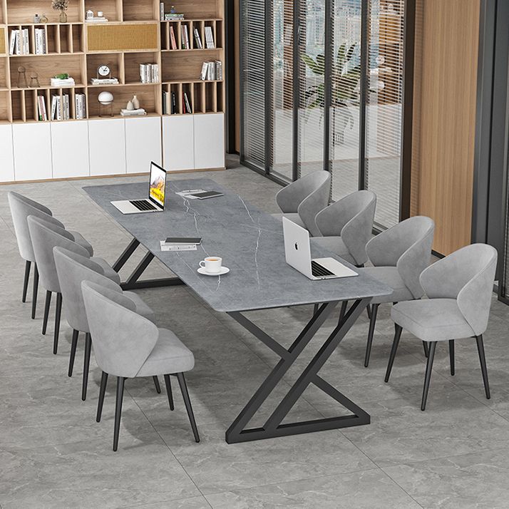 Mesa de comedor rectangular mesa de cena de piedra industrial mesa de cocina para interiores