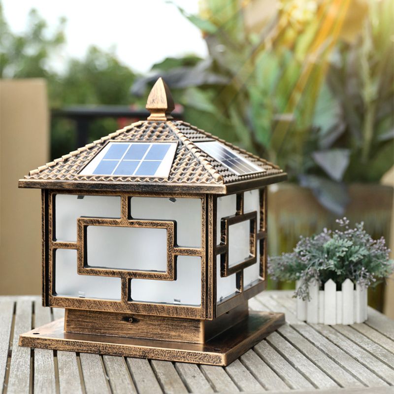 Modern Simple Aluminum Pillar Lamp Square Shape Pillar Light for Outdoor