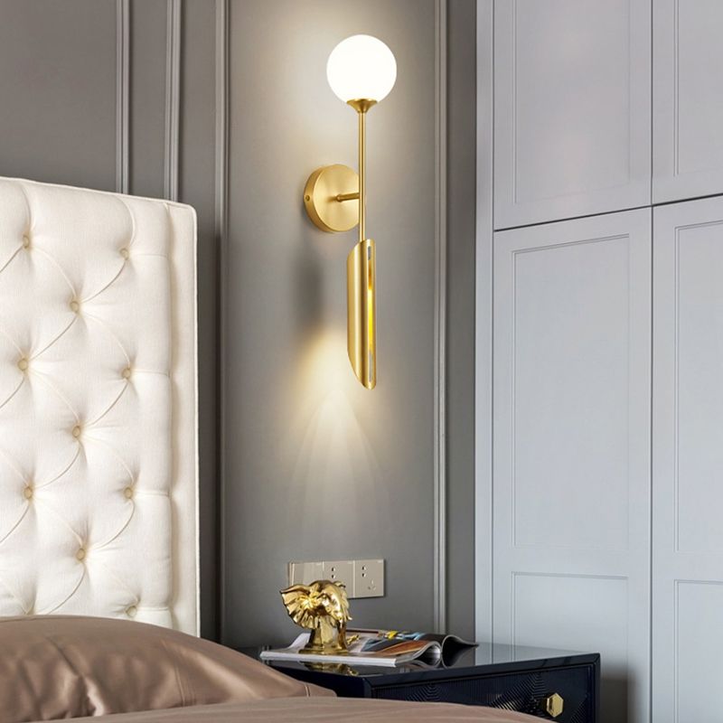 Post-Modern Wall Sconce Copper LED Sconce Lighting for Corridor