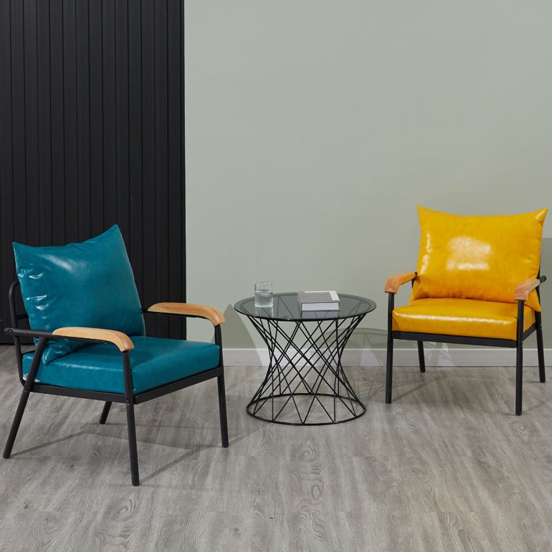 Chaise d'intérieur et d'extérieur moderne, chaise d'appoint rembourrée à dossier croisé en métal