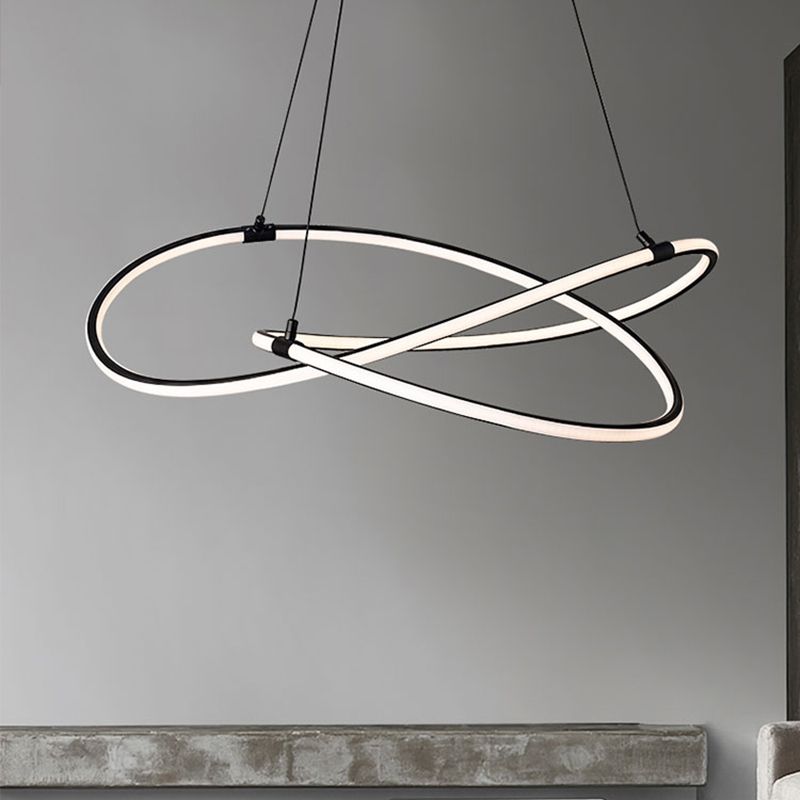 Modern Style Twist Shape Pendant Chandelier Metal 1 Light Chandelier Light