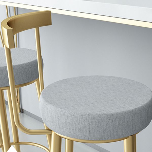 Glam Metal Barstool Fabric Cushion in Matte Finish for Indoor