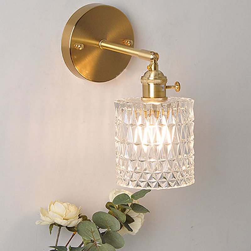 1 lumière de mi-cylindre luminaire en verre luminaire de style moderne