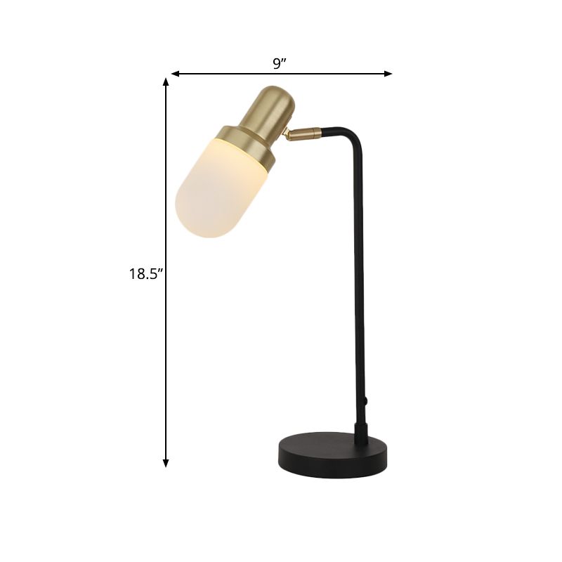 1 tête de chevet de chevet post post moderne lampe de nuit noire et or moderne avec capsule ombre en verre givré