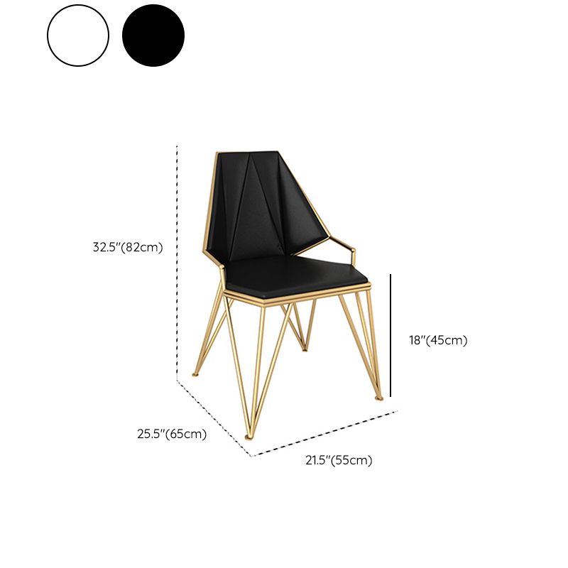 Contemporary Upholstered Dining Arm Chair Faux Leather Kitchen Dining Chair