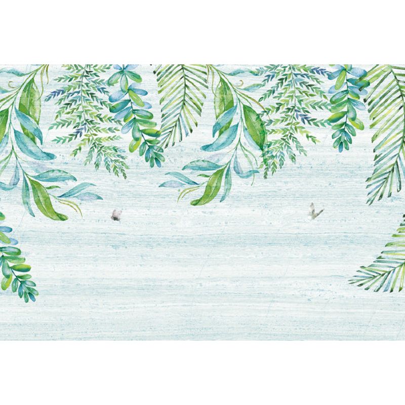 Peinture murale botanique extra large, couleur claire, art mural non tissé pour décoration intérieure, personnalisé