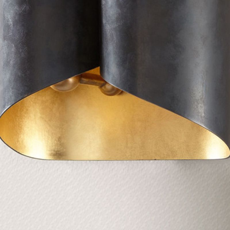 Modern Style Geometry Shape Wall Sconce Metal 2 Lights Sconces for Bedroom