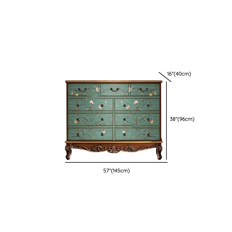 Traditional Storage Chest Dresser Solid Wood Dresser , 15.6 Inch W