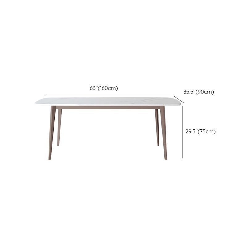 Traditional Luxury Rectangle Dining Table Stone Top Table for Home