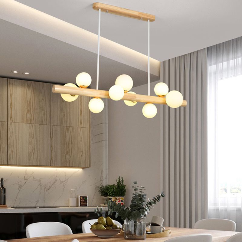 Modern Style Ball Shade Island Pendants Glass Pendant Lights for Dining Room