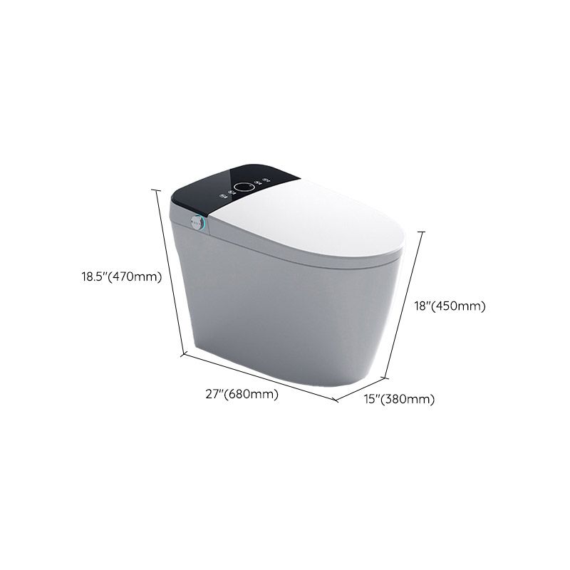 Contemporary One Piece Toilet Floor Mounted White Toilet Bowl with Seat for Washroom