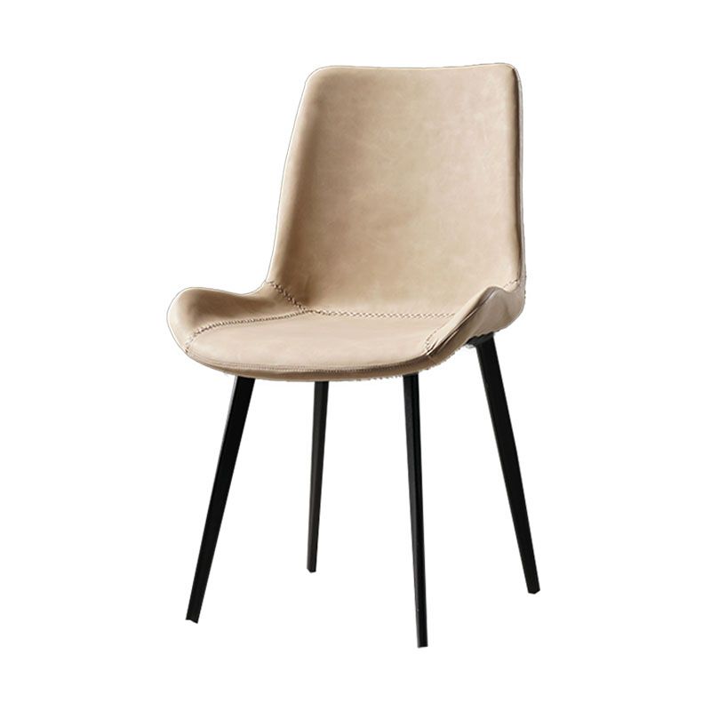 Chaises de style contemporain pour manger des chaises latérales sans bras avec des jambes en métal pour la cuisine