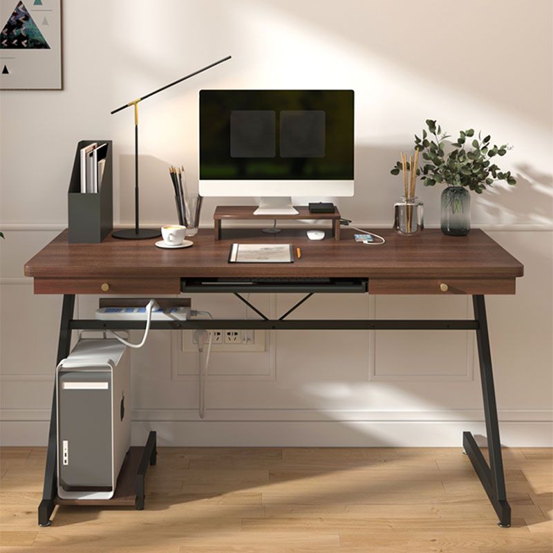 Bedroom Contemporary Computer Desk Rectangular Wooden Office Desk