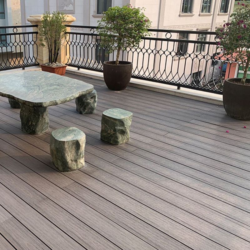 Embossed Composite Pattern Patio Flooring Tiles Nailed Deck Tile Kit Outdoor Patio