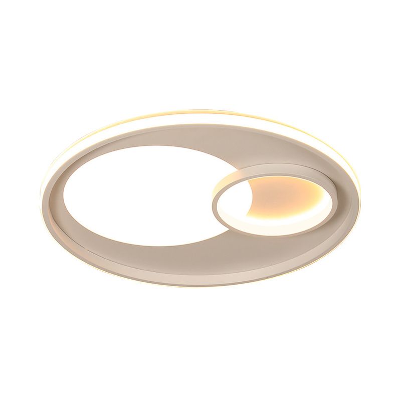Lampada da incasso circolare in acrilico da 18"/21,5" Lampada da soffitto modernista a LED bianca in luce calda/bianca/Dimmerazione continua con telecomando
