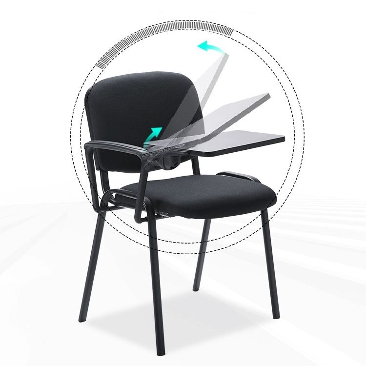 Modern Armless Upholstered Office Chair Fabric Swivel Office Chair