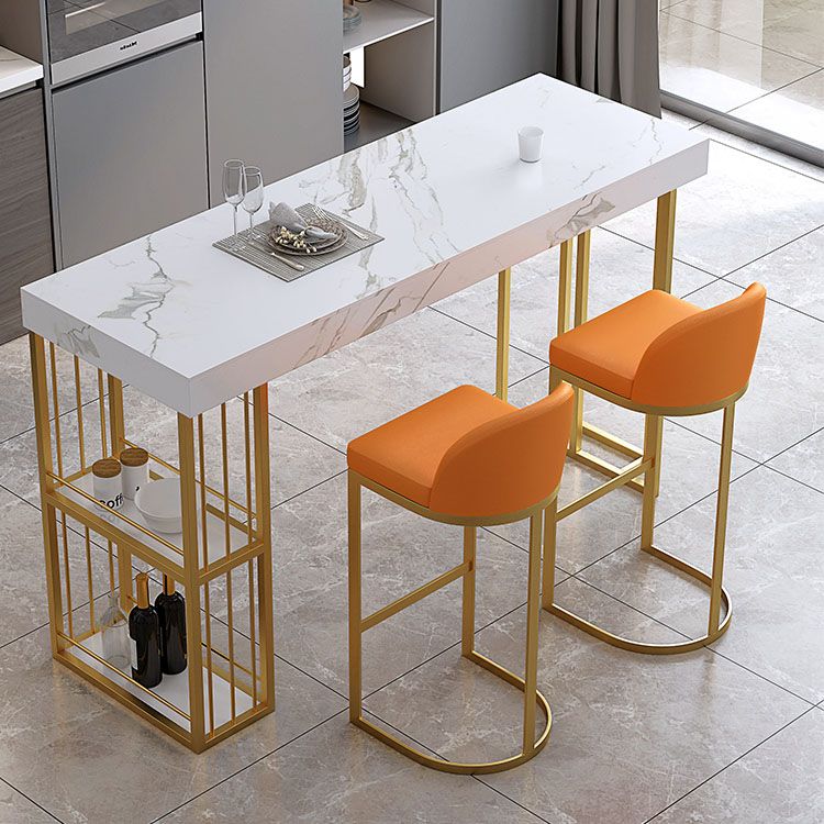 Stone Bar Table Set Industrial Rectangle 1/2/5 Pieces Pub Table Set