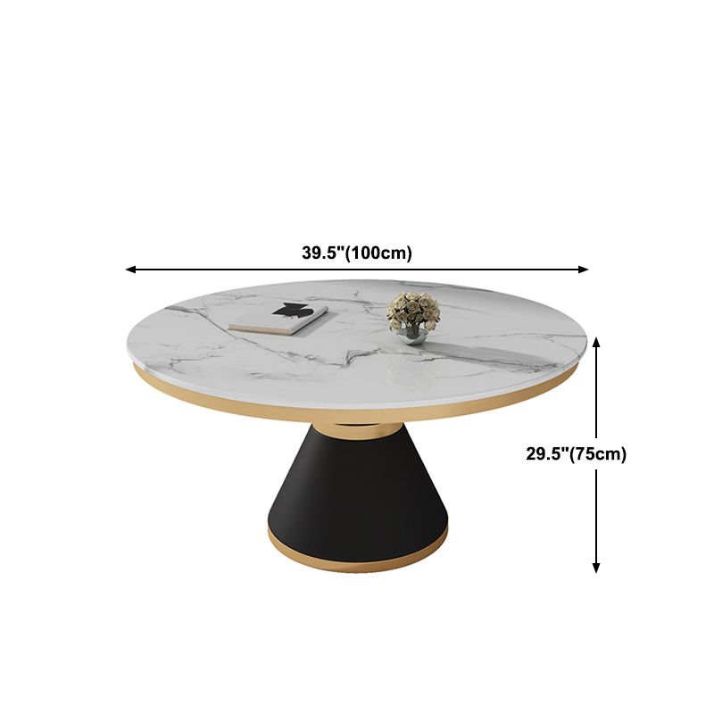 Black and White Dining Table Traditional Luxury Stone and Metal Dining Room Collection
