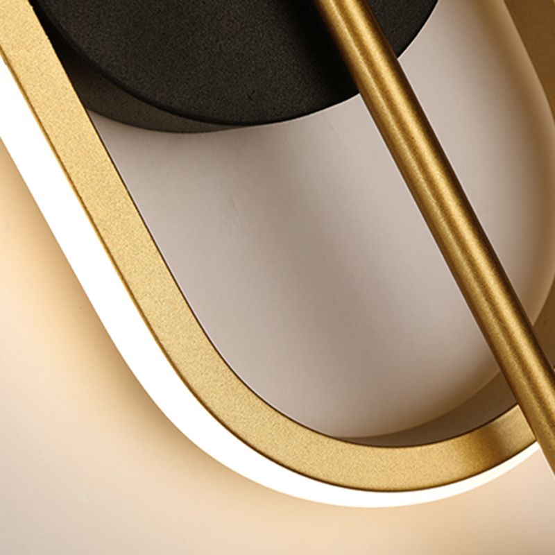 Postmodern Metal Wall Light Geometry LED Wall Lamp with Silica Gel Shade for Bedroom