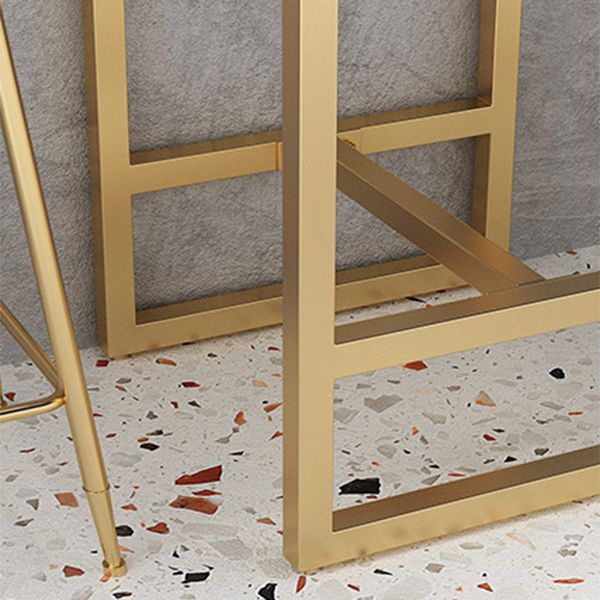 Contemporary Bar Table Metal Trestle Base Bar Table for Indoor