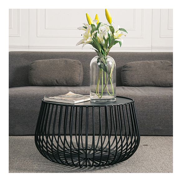 Mid-Century Modern 2 Piece Bunching Tables with Iron Tray Top