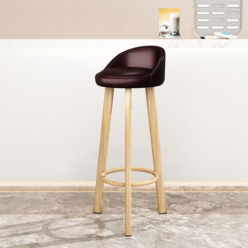 Taburete de bar sin brazos con respaldo moderno, taburete de bar de acero para cajero con cojín