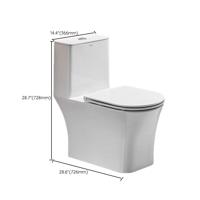 Traditional Flush Toilet Floor Mounted One-Piece Toilet Porcelain Urine Toilet