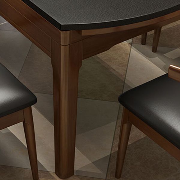 Kitchen Contemporary Dinner Table 4 Legs Extendable Dining Table