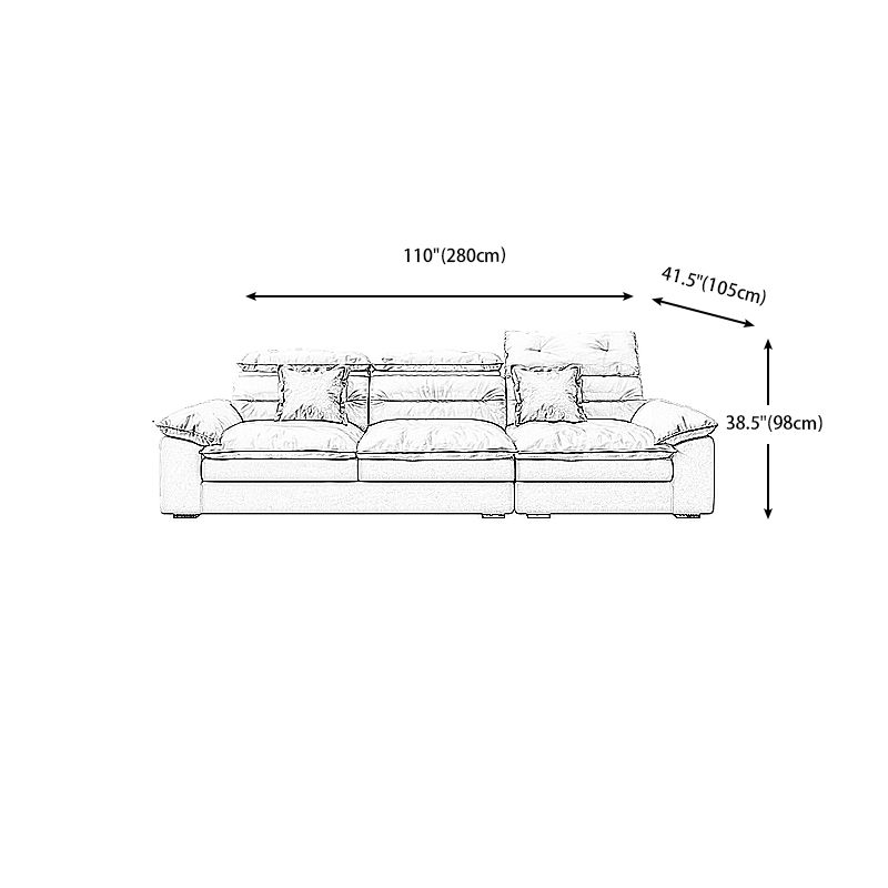 Cuscino a braccio quadrato Back Cuscini rimovibili contemporanei divano e chaise