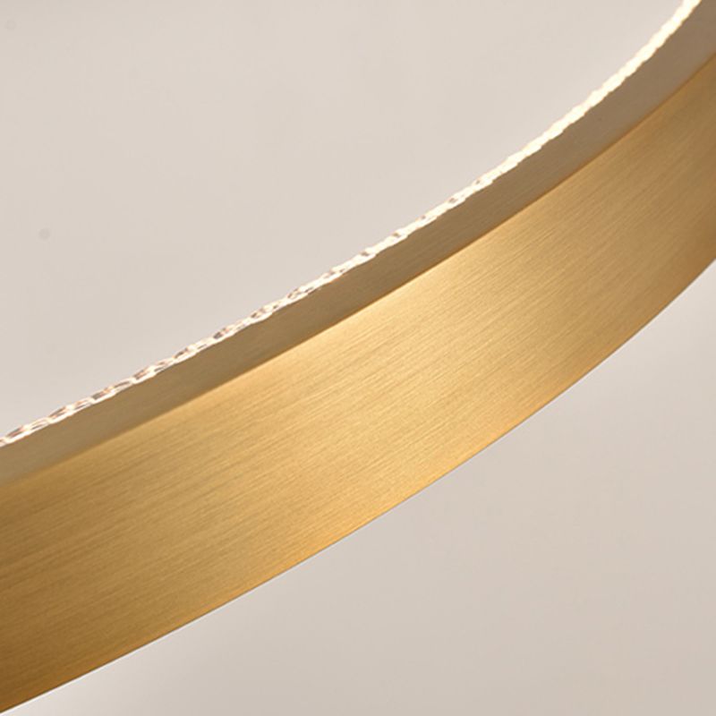 Circle Shade Metal Chandelier Lights Modern Chandelier Lighting Fixtures in Gold