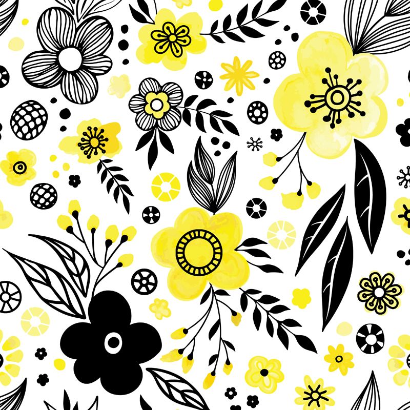 Bright Flowers Wall Mural Decal Stain Resistant Wall Decor for Kindergarten, Custom Made