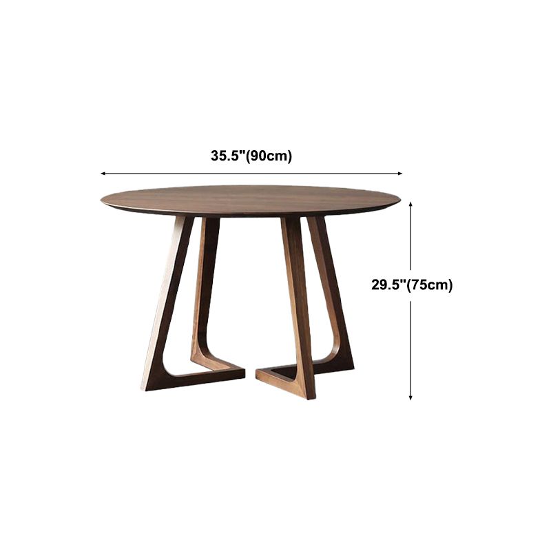 Round Dining Table Modern Style Pine Solid Wood Dining Site Table