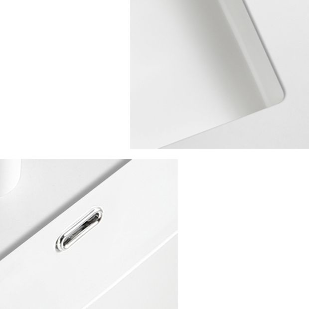 Traditional Undermount Vanity Sink Rectangular Porcelain with Overflow Vessel