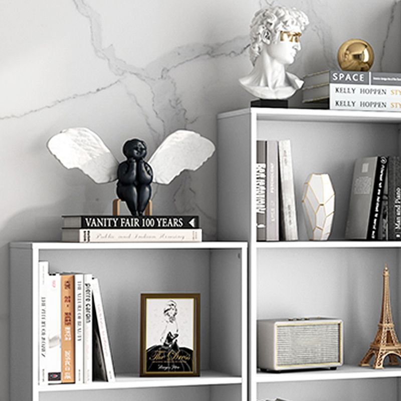 Contemporary Engineered Wood Bookcase Closed Back Standard Bookshelf