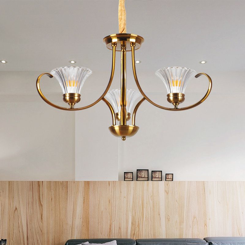 Brass 3/6 lumières lustre luminaire