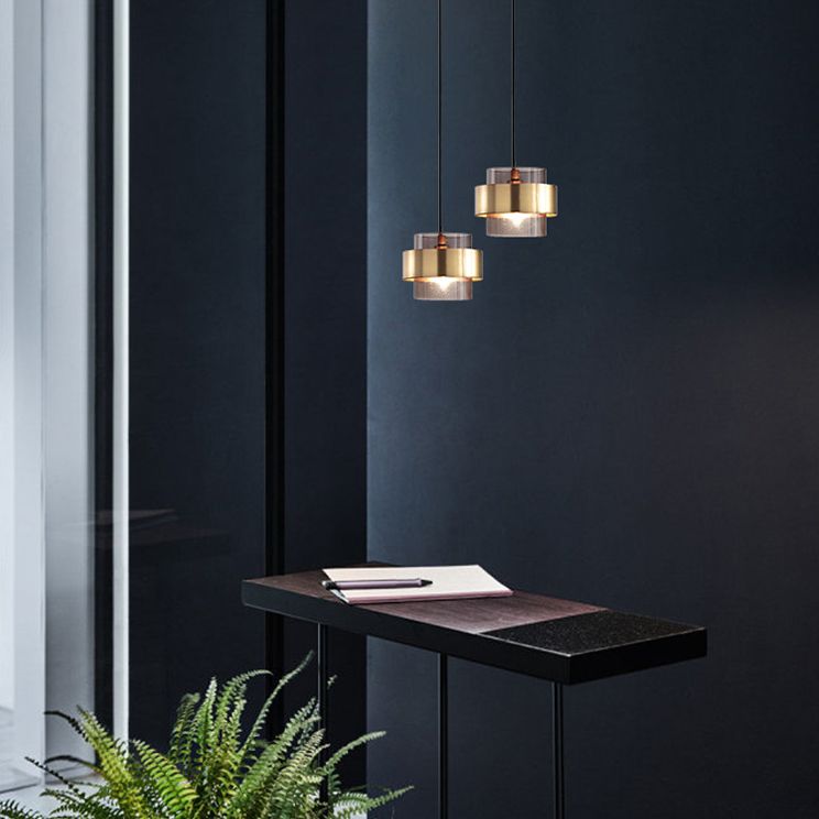 Plafond de chambre à coucher cylindrique Verre de plafond contemporain Plafond Light