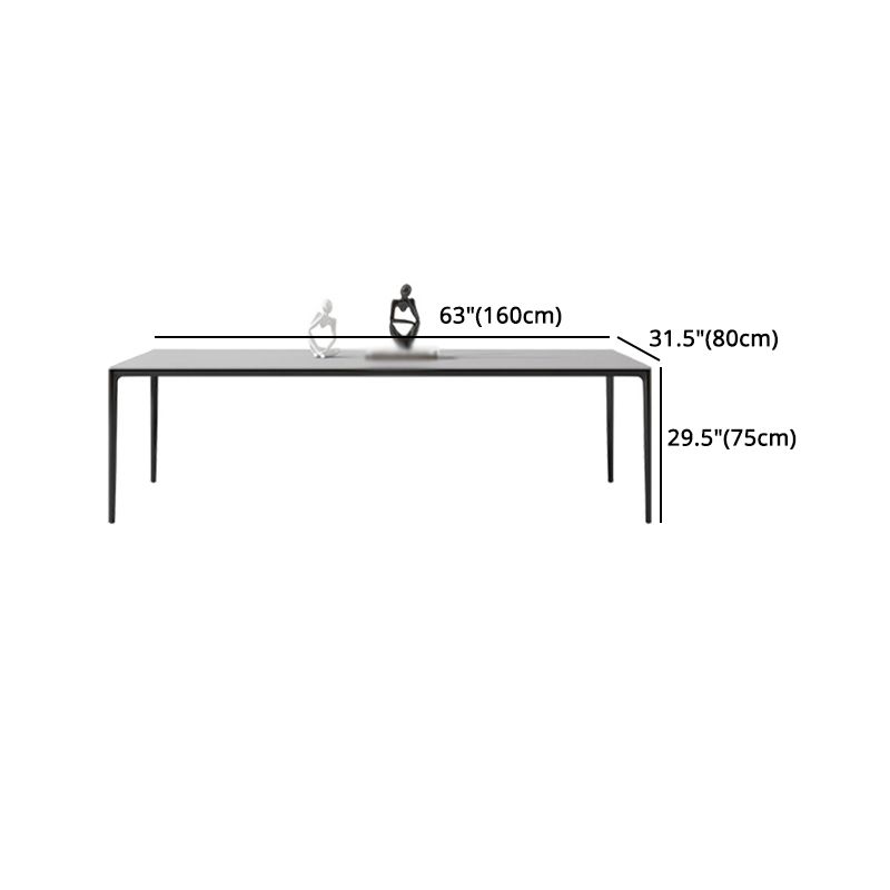 Modern Sintered Stone Top Dining Set Rectangle 1/2/3/5 Pieces Dining Table with Chairs