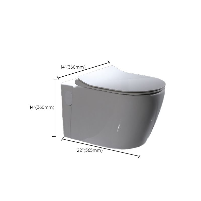 Modern Wall Mount Flush Toilet White Urine Toilet with Seat for Bathroom