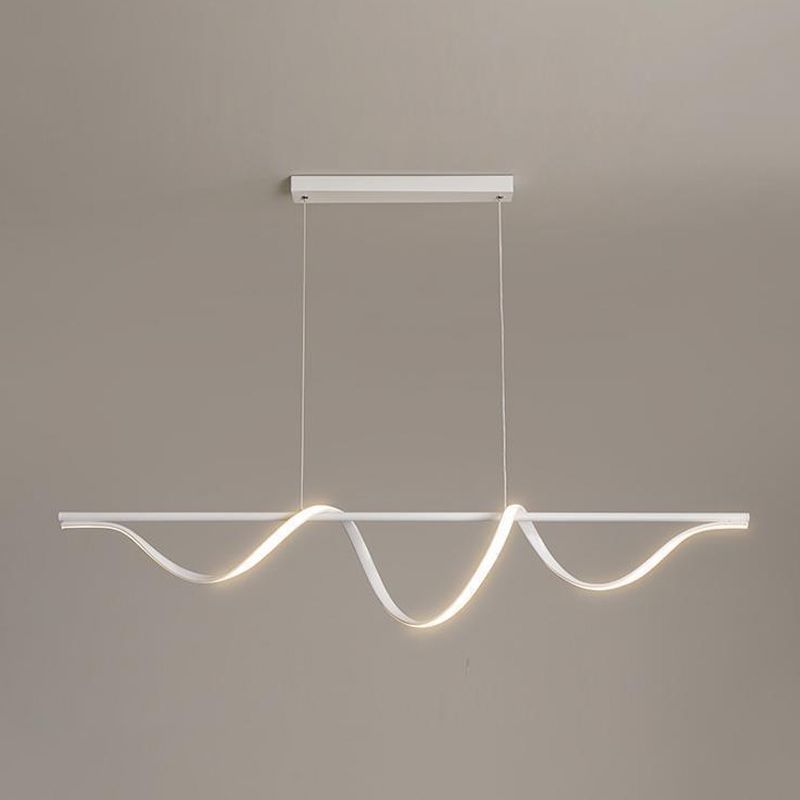 White Kitchen Island Lighting Modernism LED Ceiling Light for Hallway