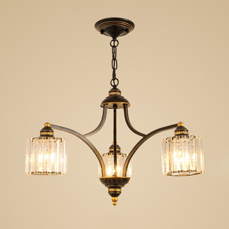 Modern Style Hanging Light Fixture Crystal Pendant Lamp for Bedroom