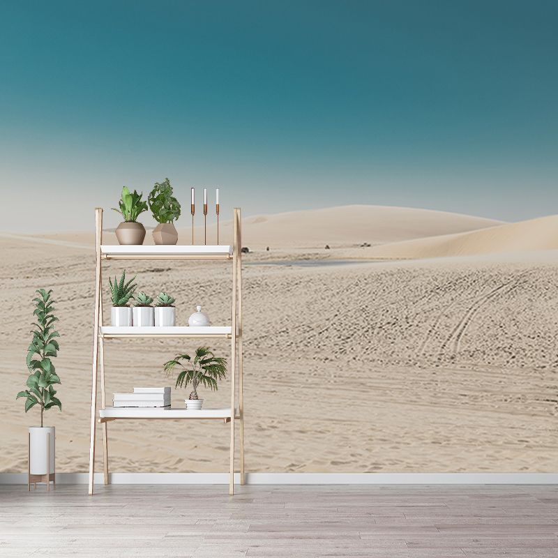 Dry Desert Wall Mural Decal for Reading Room, Personalized Size Available