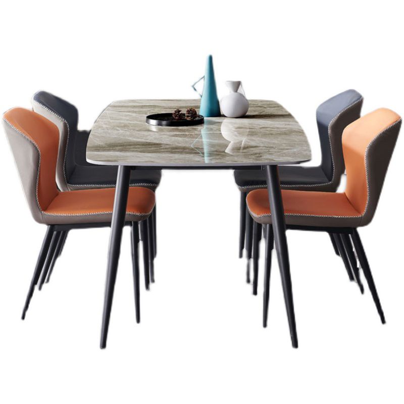 Modern Sintered Stone Dining Table Set 1/4/5/7 Pieces Dining Set for Home